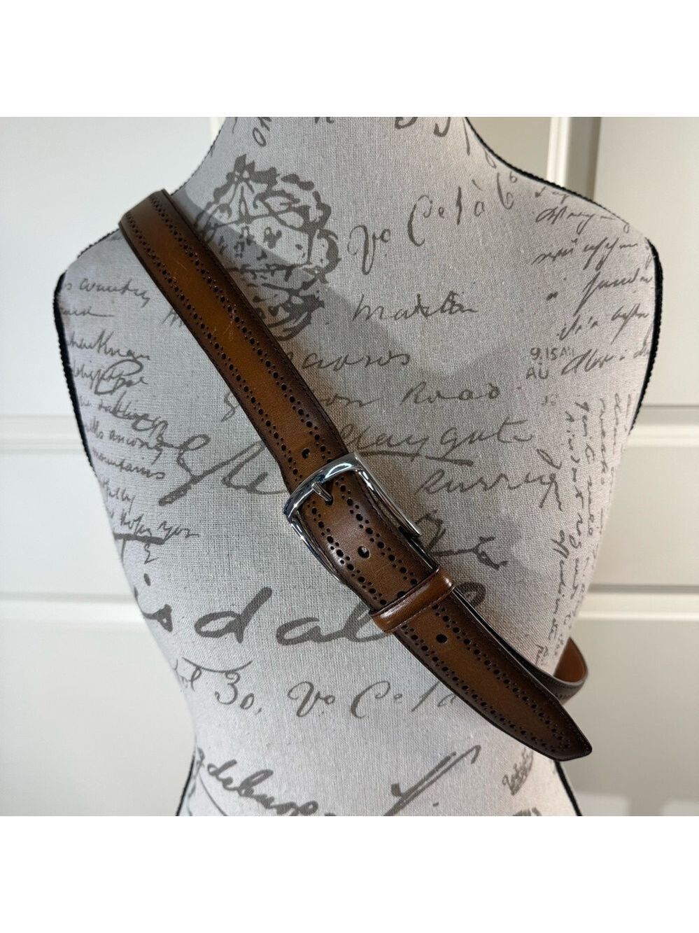 Allen Edmonds Brown Leather Belt 42